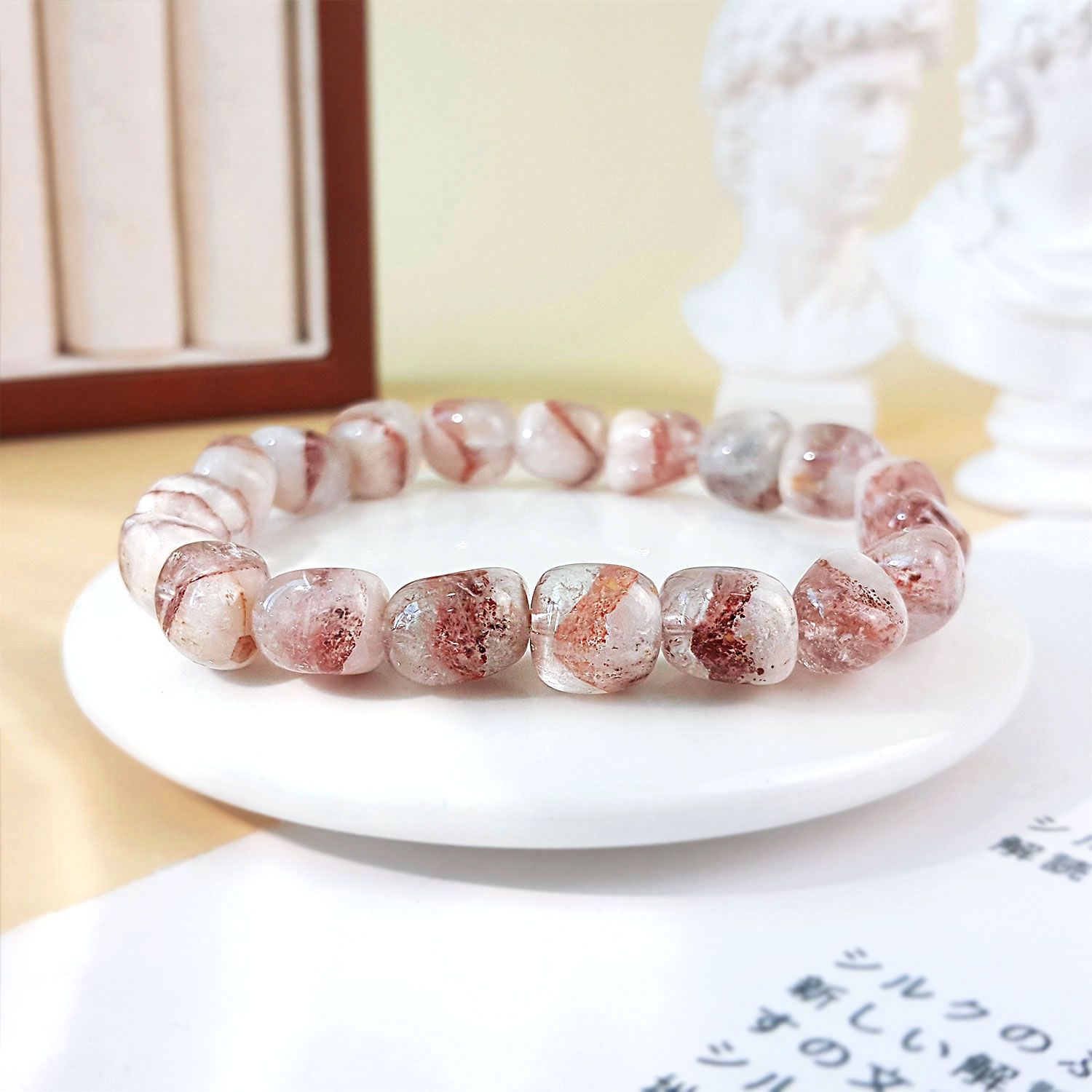 Red Phantom Quartz Free Shape Bracelet