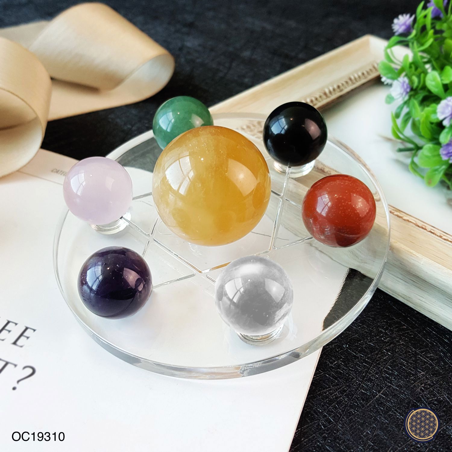 七彩七星阵搭配亚克力底盘 (10CM)