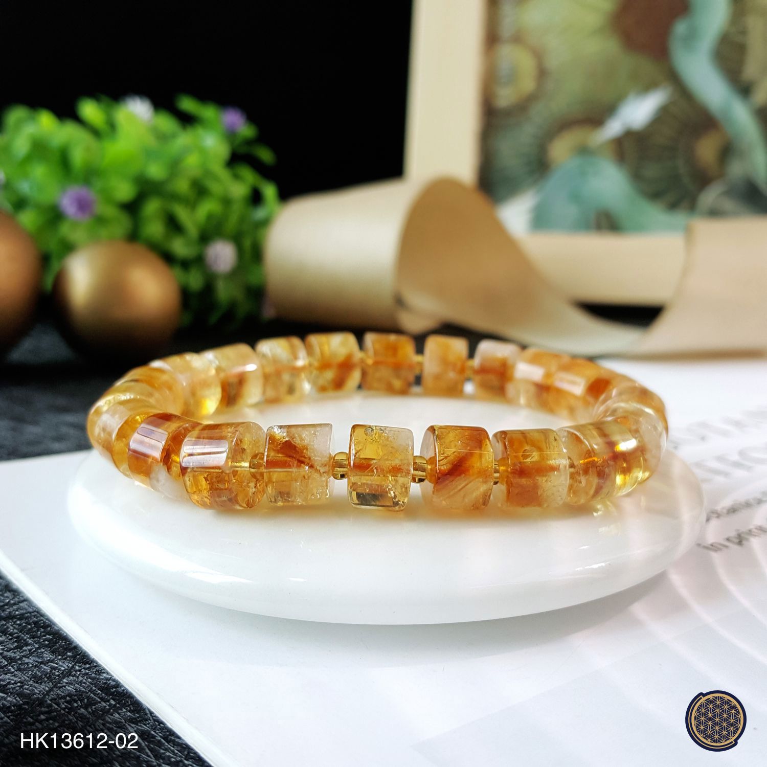 9mm Citrine Stacked Bracelet