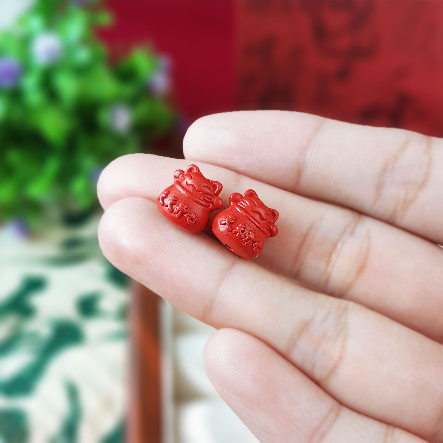 10mm 水飞砂招财猫配件