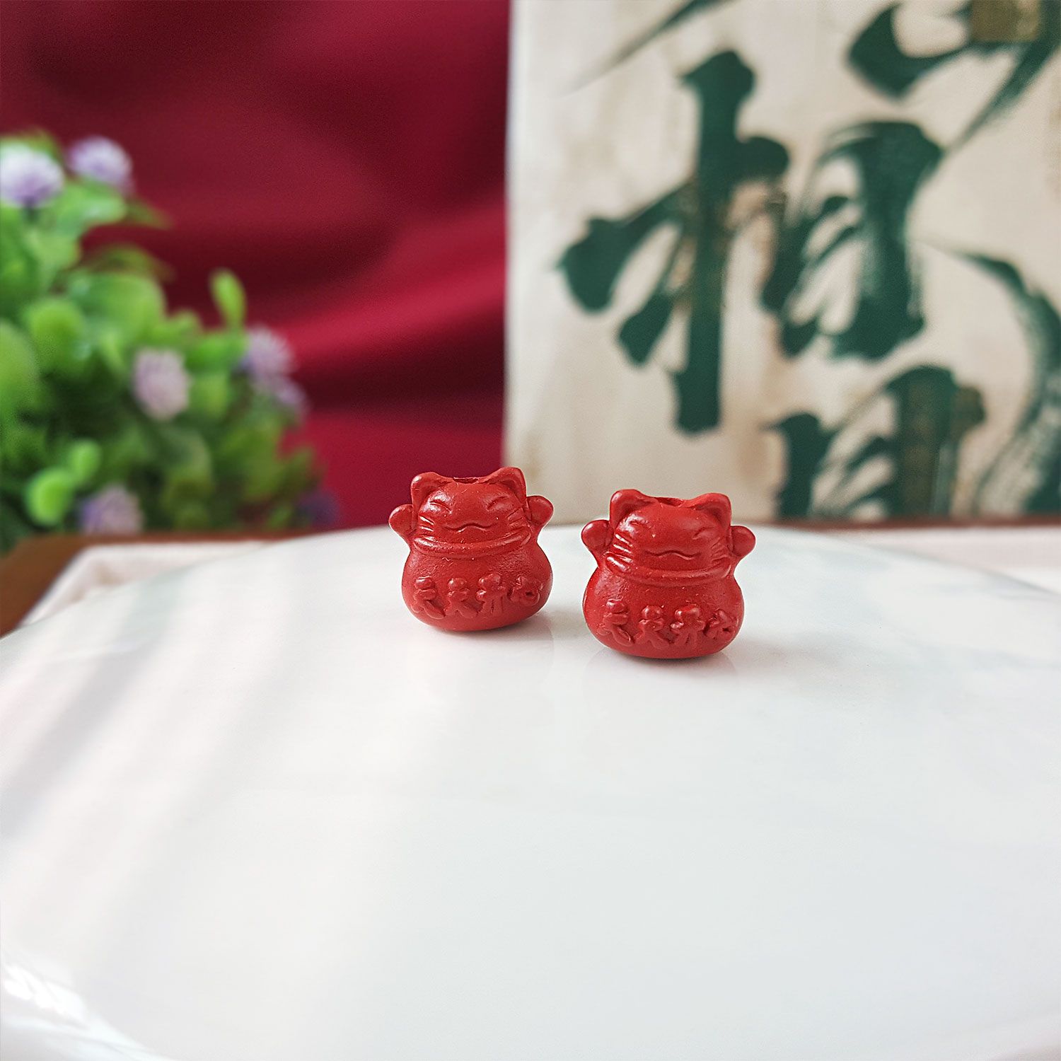 10mm 水飞砂招财猫配件