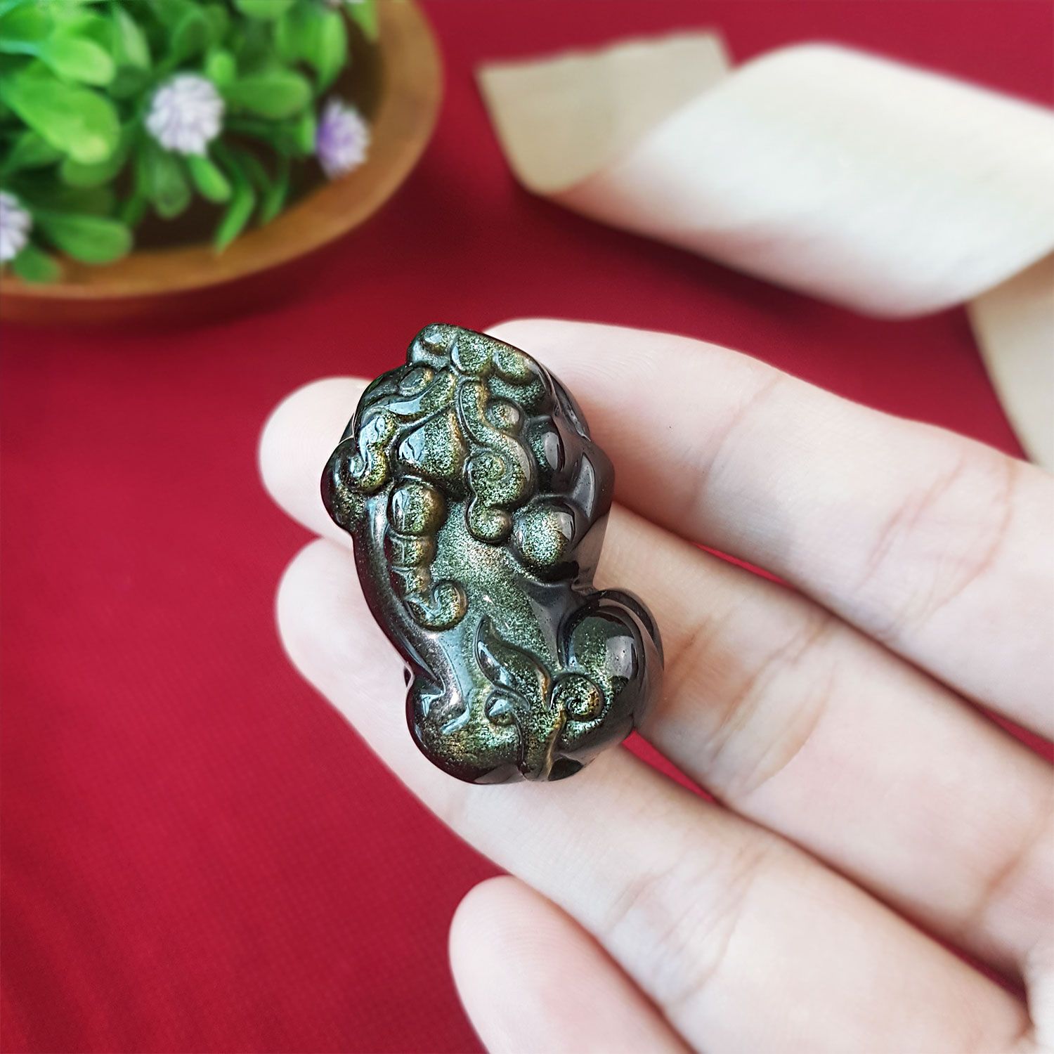 19.5mm x 31mm 金曜石招财貔貅
