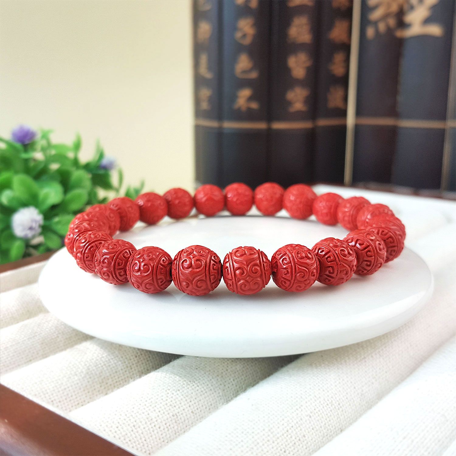 8mm 水飞砂回纹转运手链