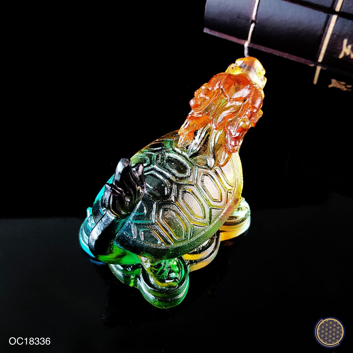 彩琉璃龙龟摆件