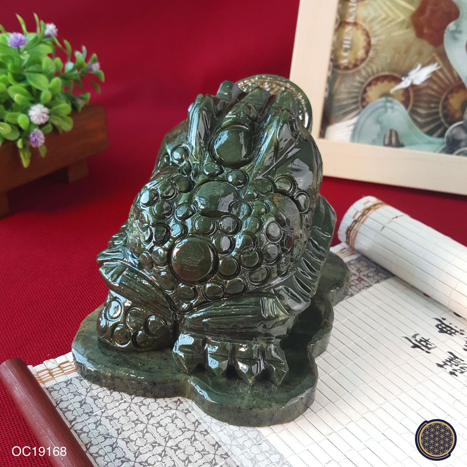 绿碧玉/青玉蟾蜍 (15CM)