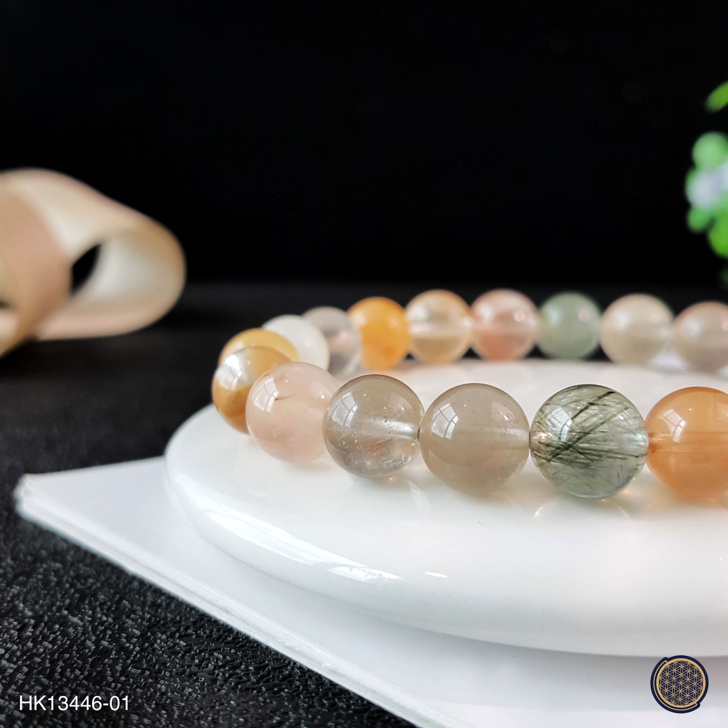8-8.5mm High Grade Mix Rabbit Rutile Bracelet