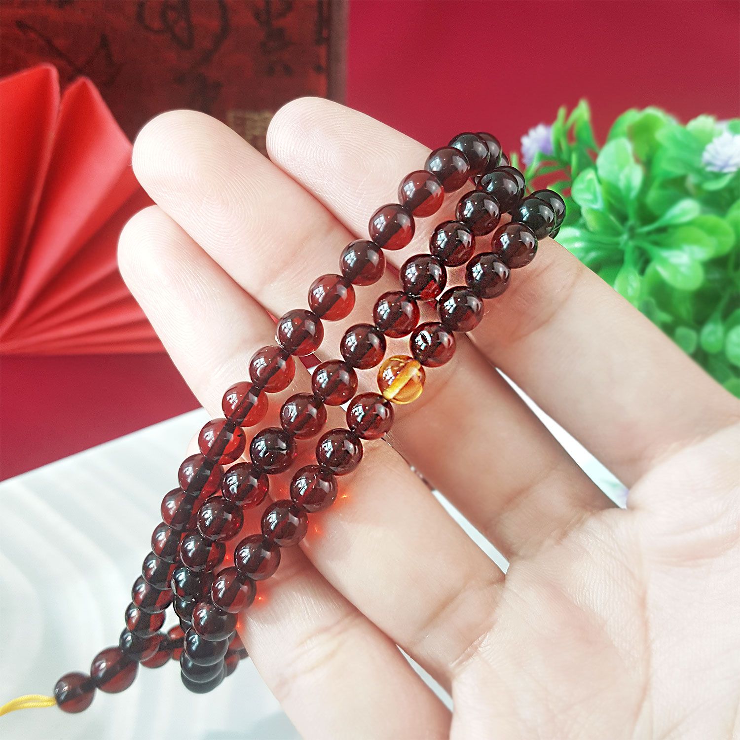 6mm 血珀项链 (全长60CM)
