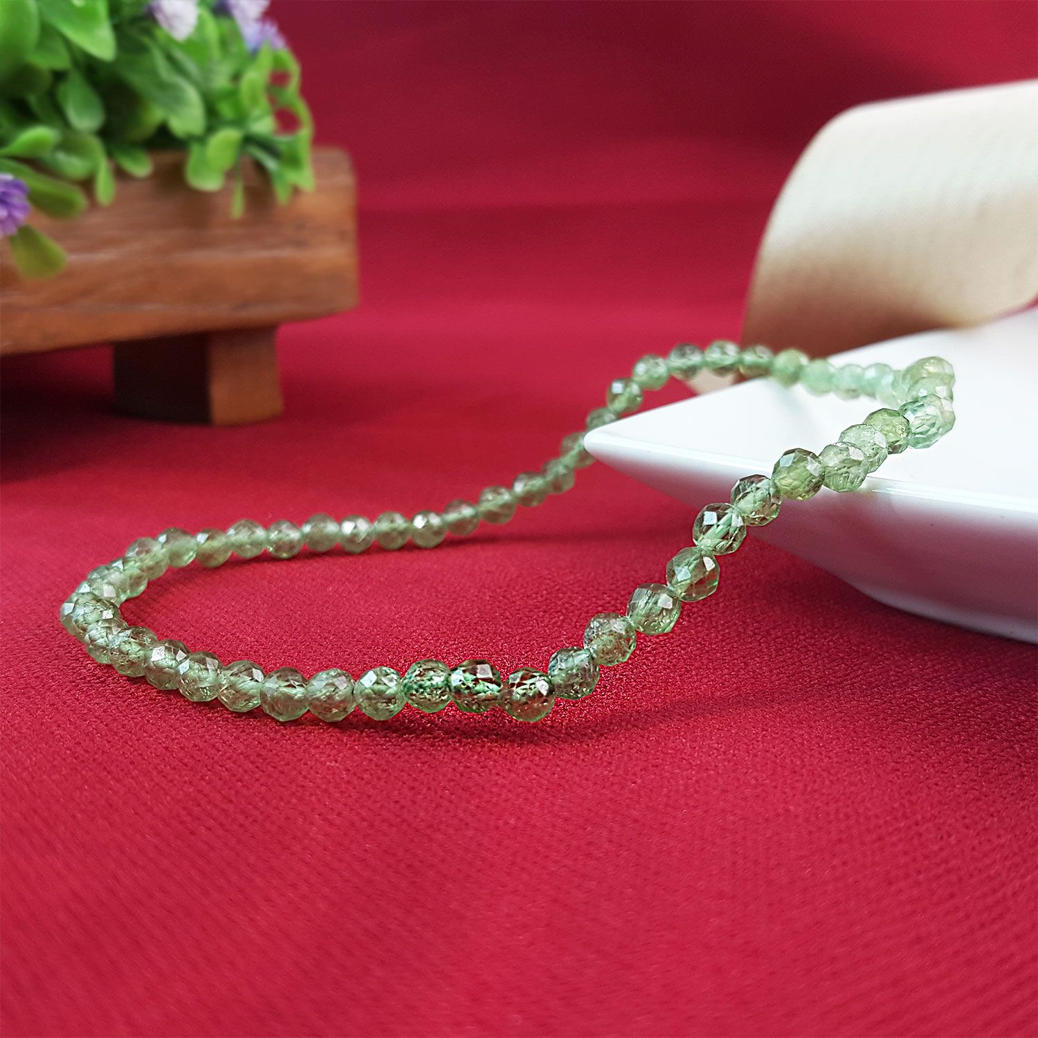 4mm Diopside Cutting Anklet