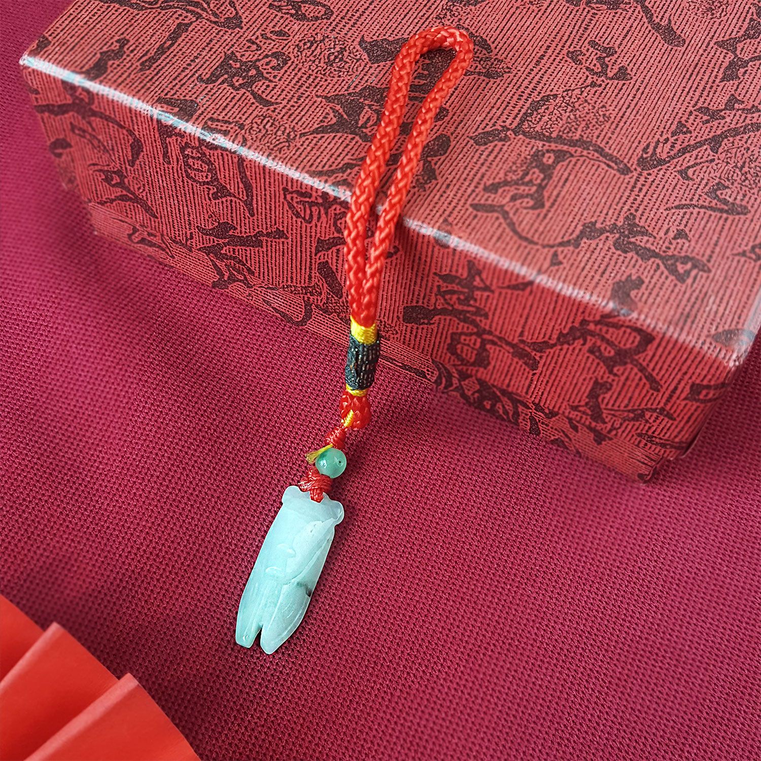 玉石蝉吊饰