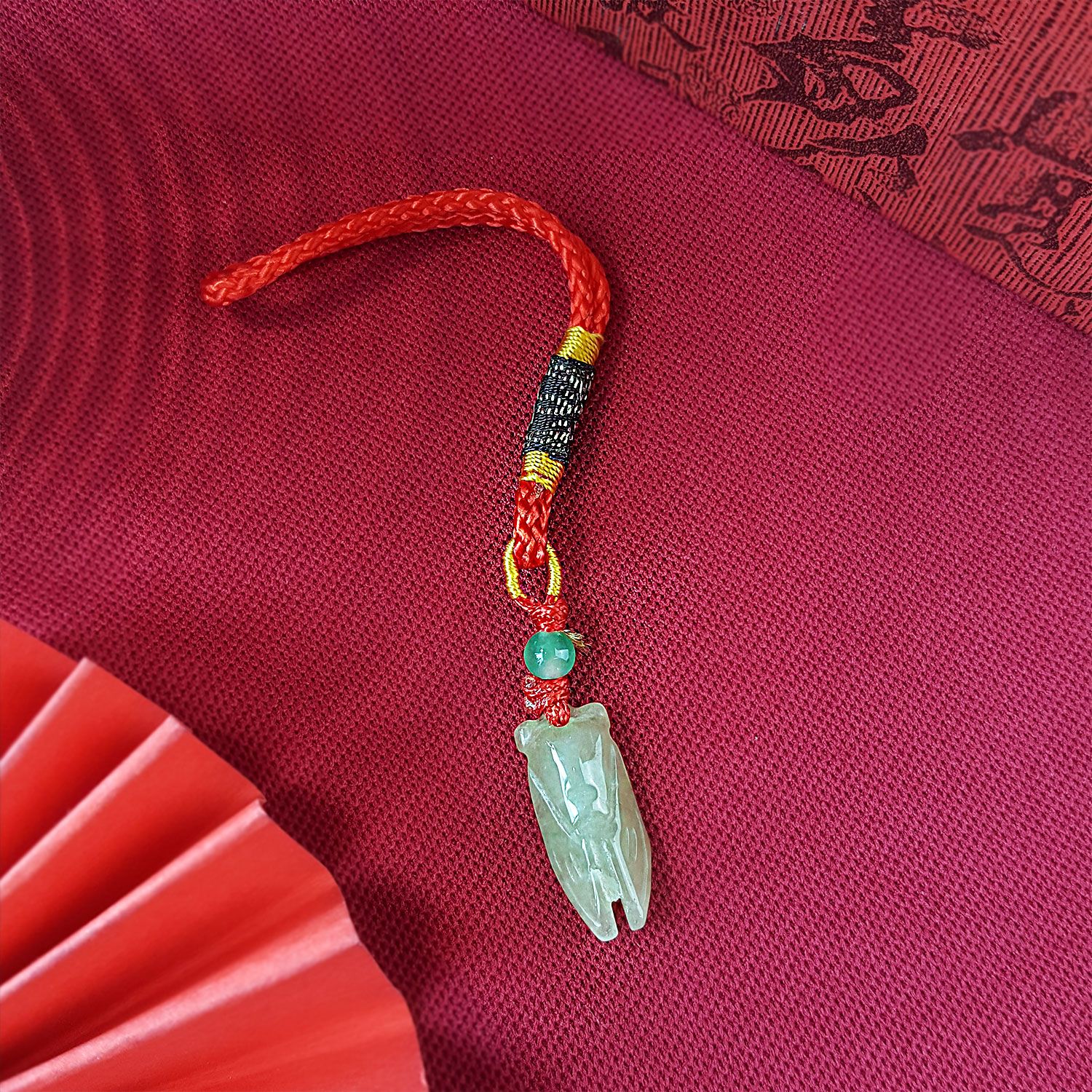 玉石蝉吊饰