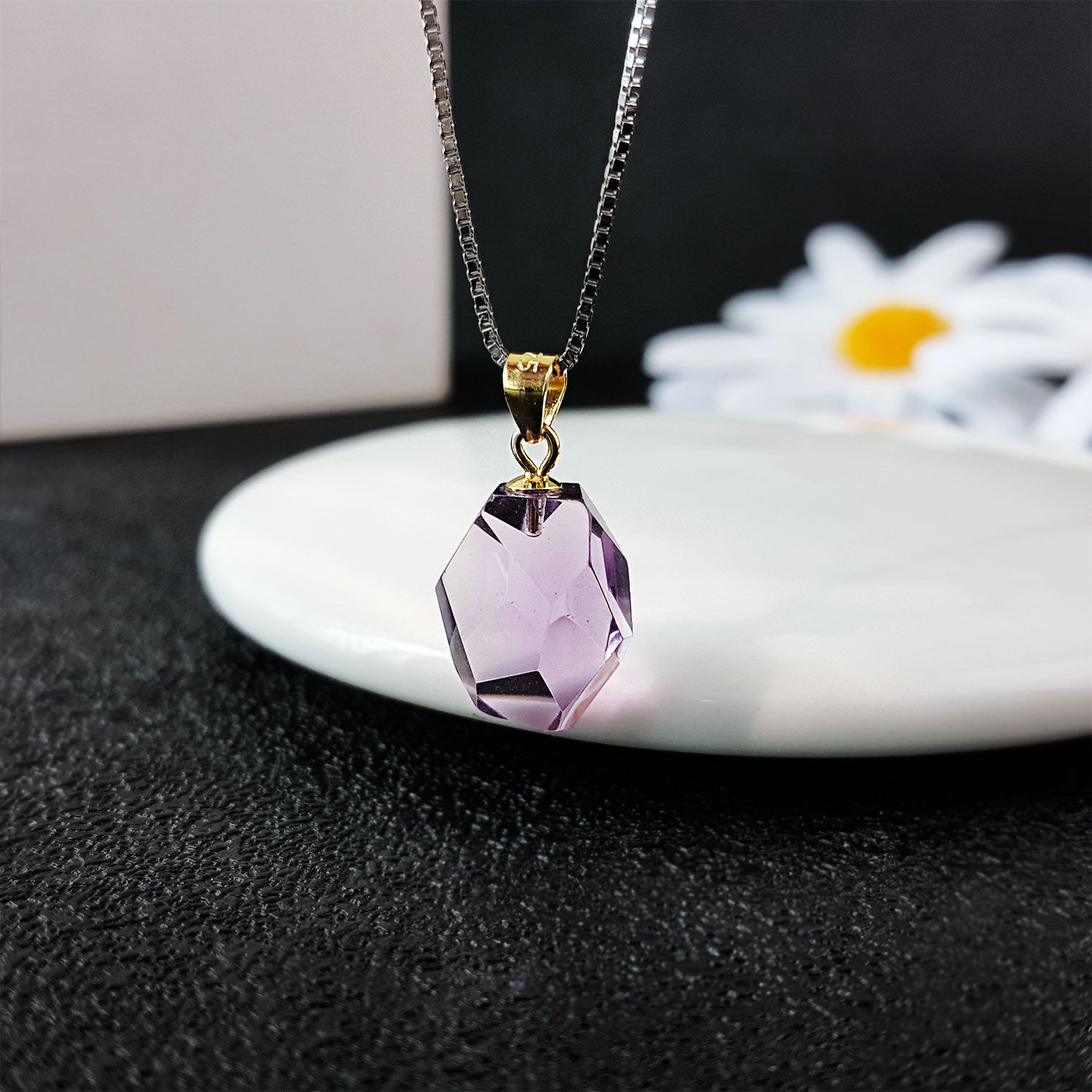 Amethyst Free Shape Cutting Pendant