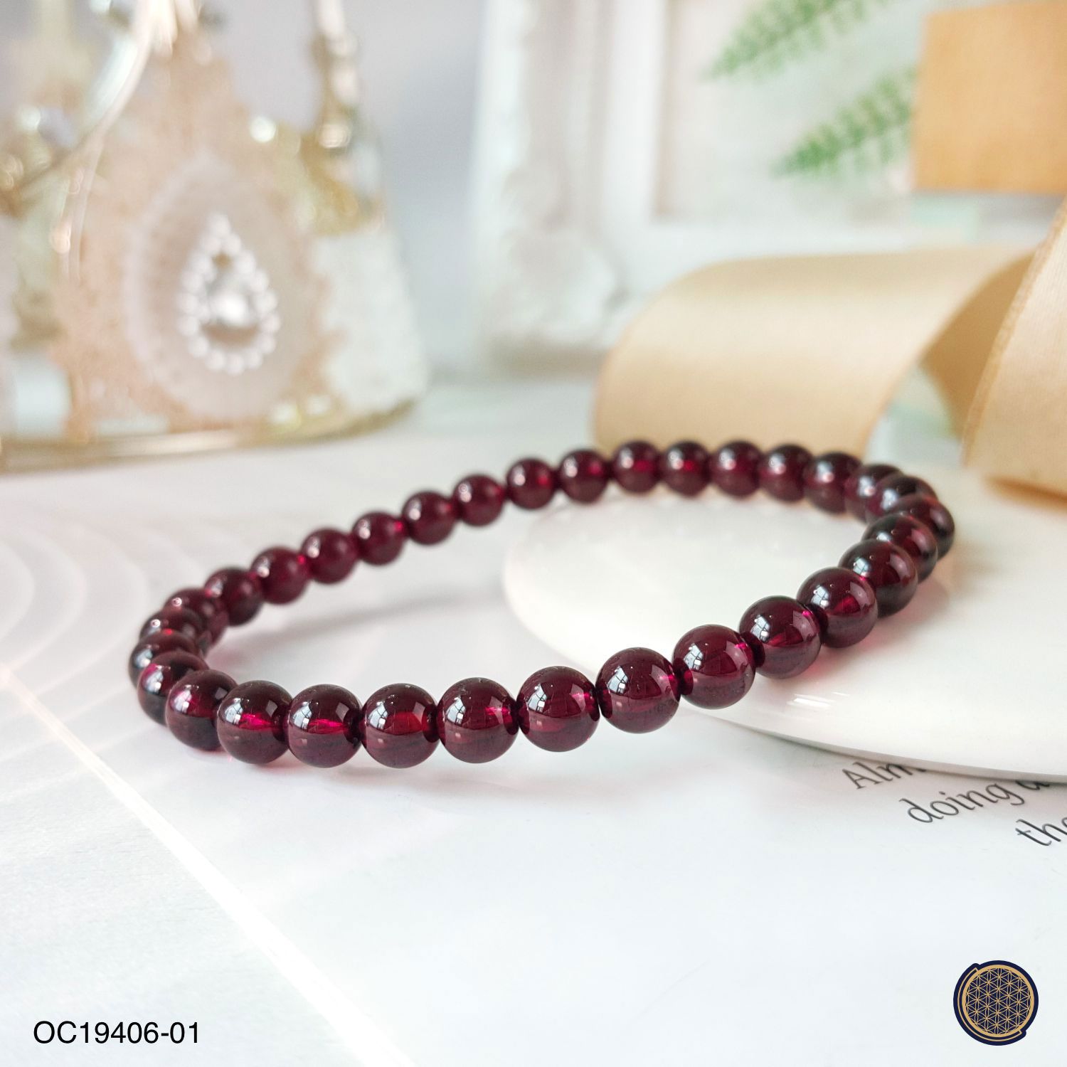 5-5.5mm HIgh Grade Purple Garnet Bracelet