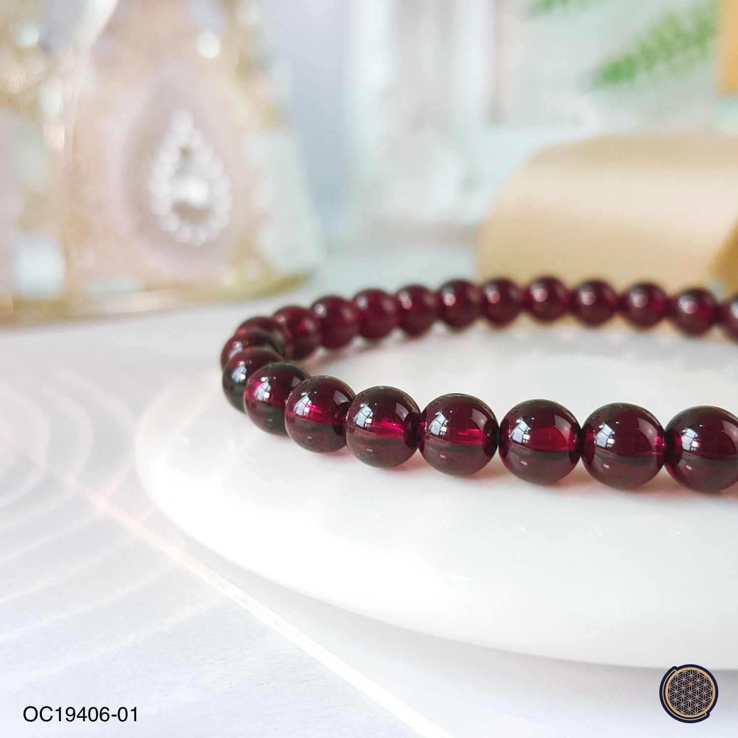 5-5.5mm HIgh Grade Purple Garnet Bracelet
