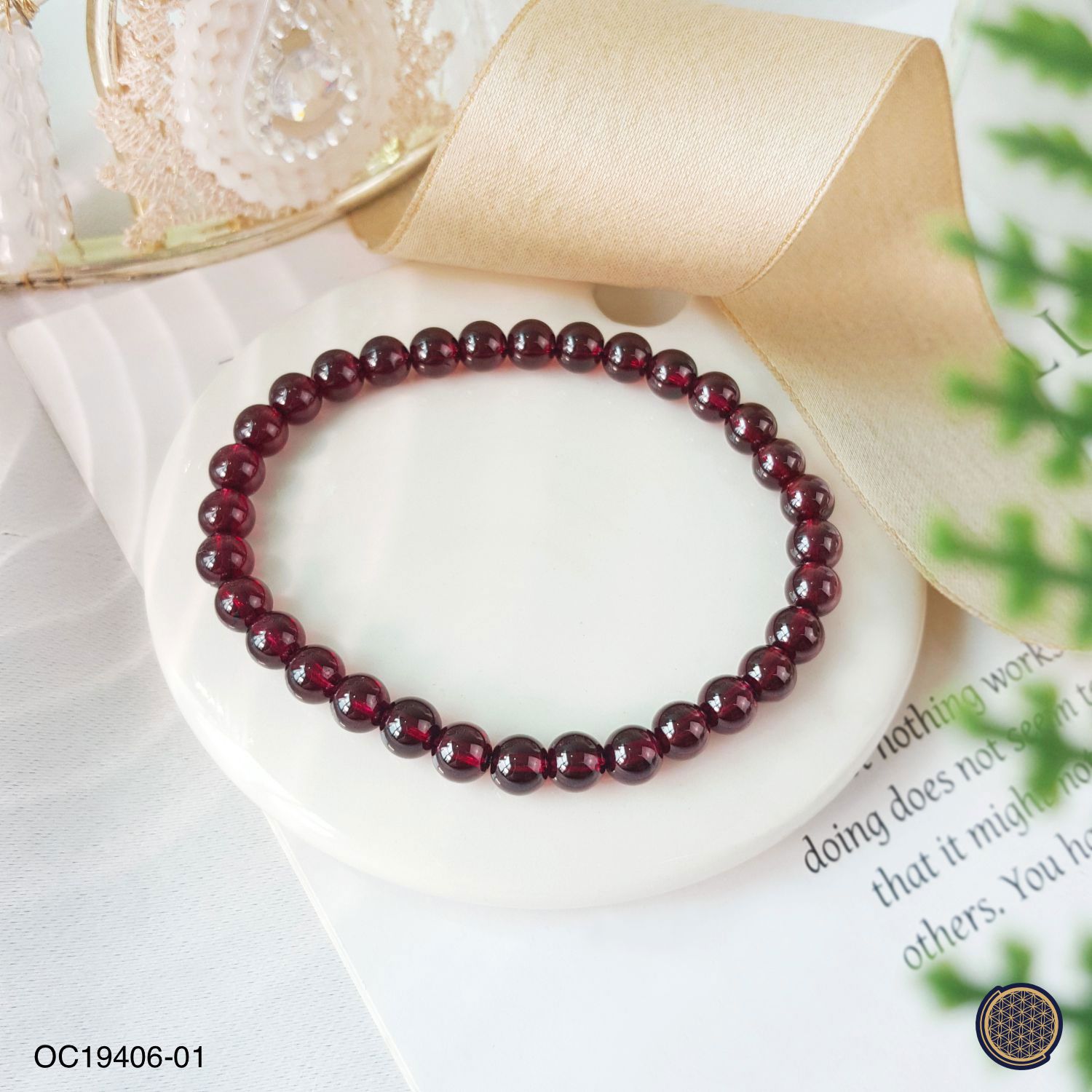 5-5.5mm HIgh Grade Purple Garnet Bracelet