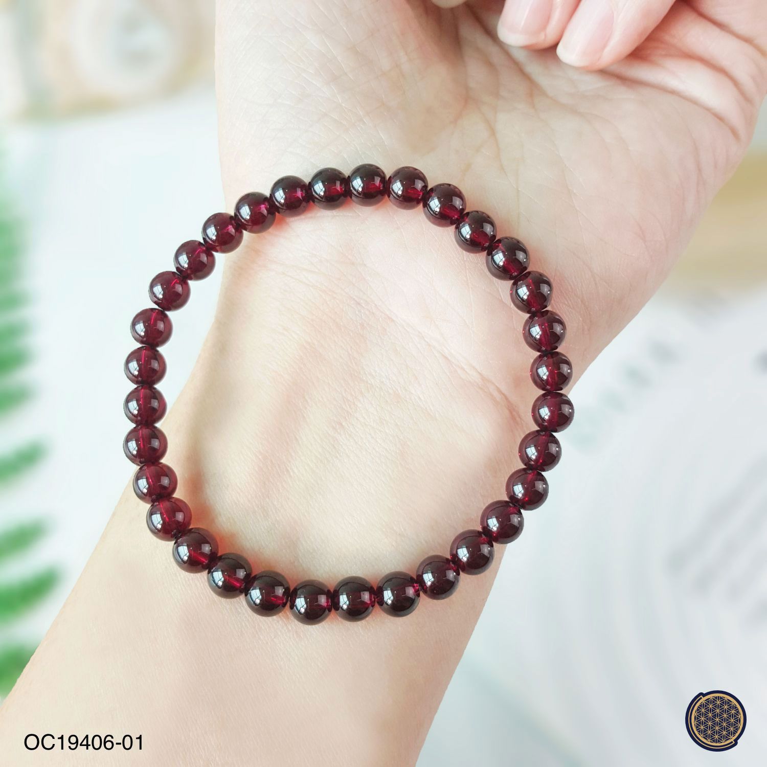 5-5.5mm HIgh Grade Purple Garnet Bracelet