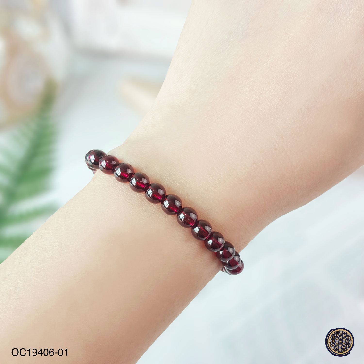 5-5.5mm HIgh Grade Purple Garnet Bracelet