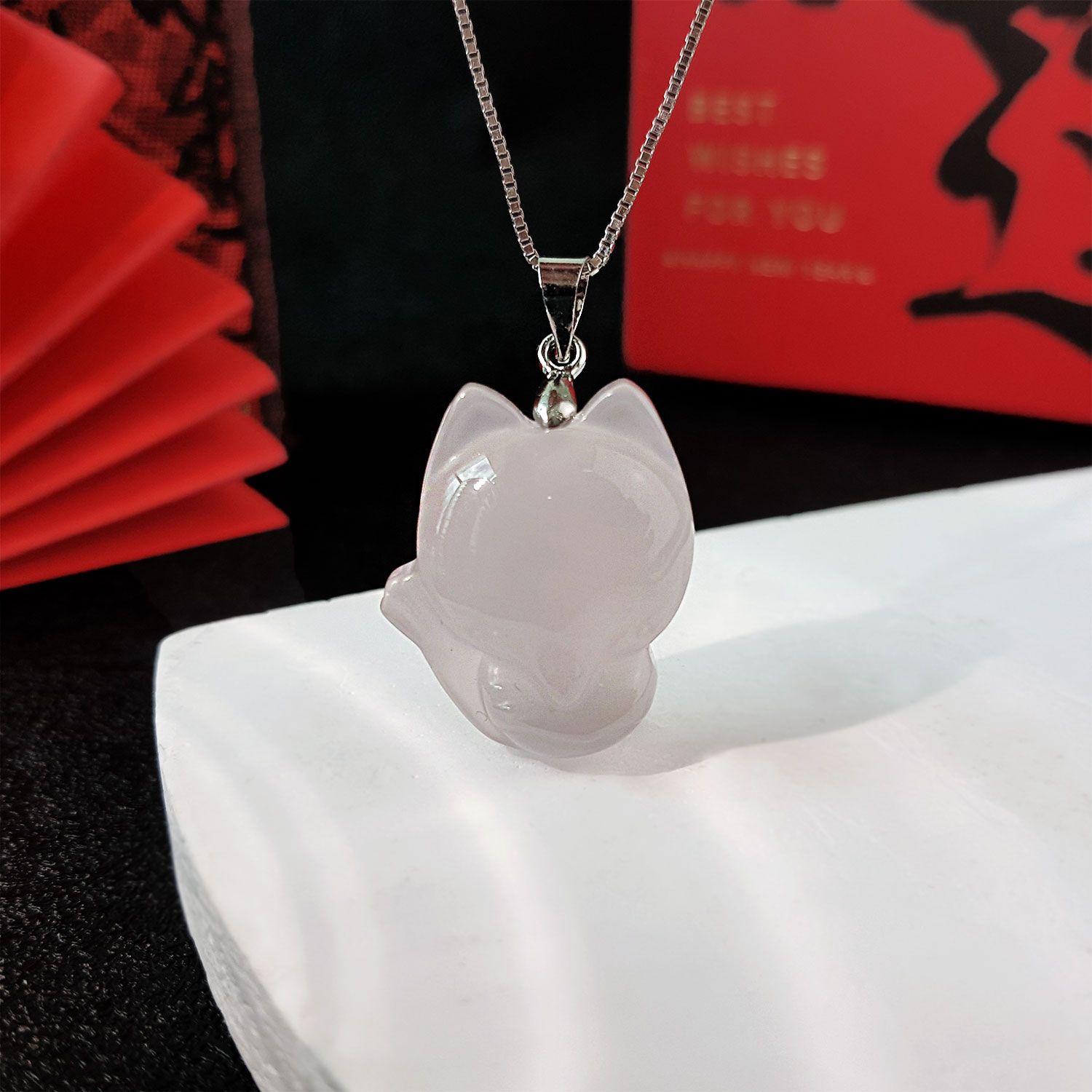 19X23mm 玉髓大头狐仙吊坠