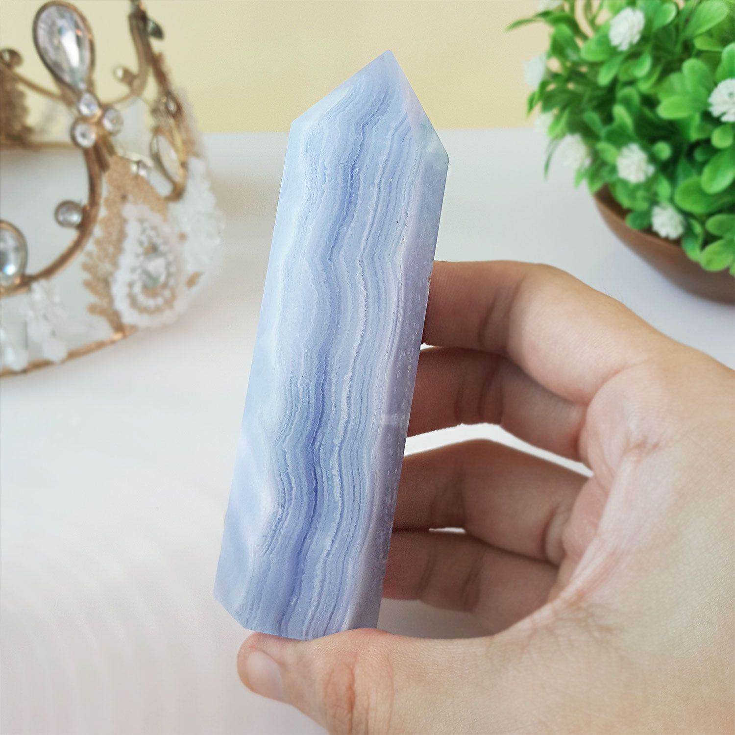 蓝纹玛瑙柱