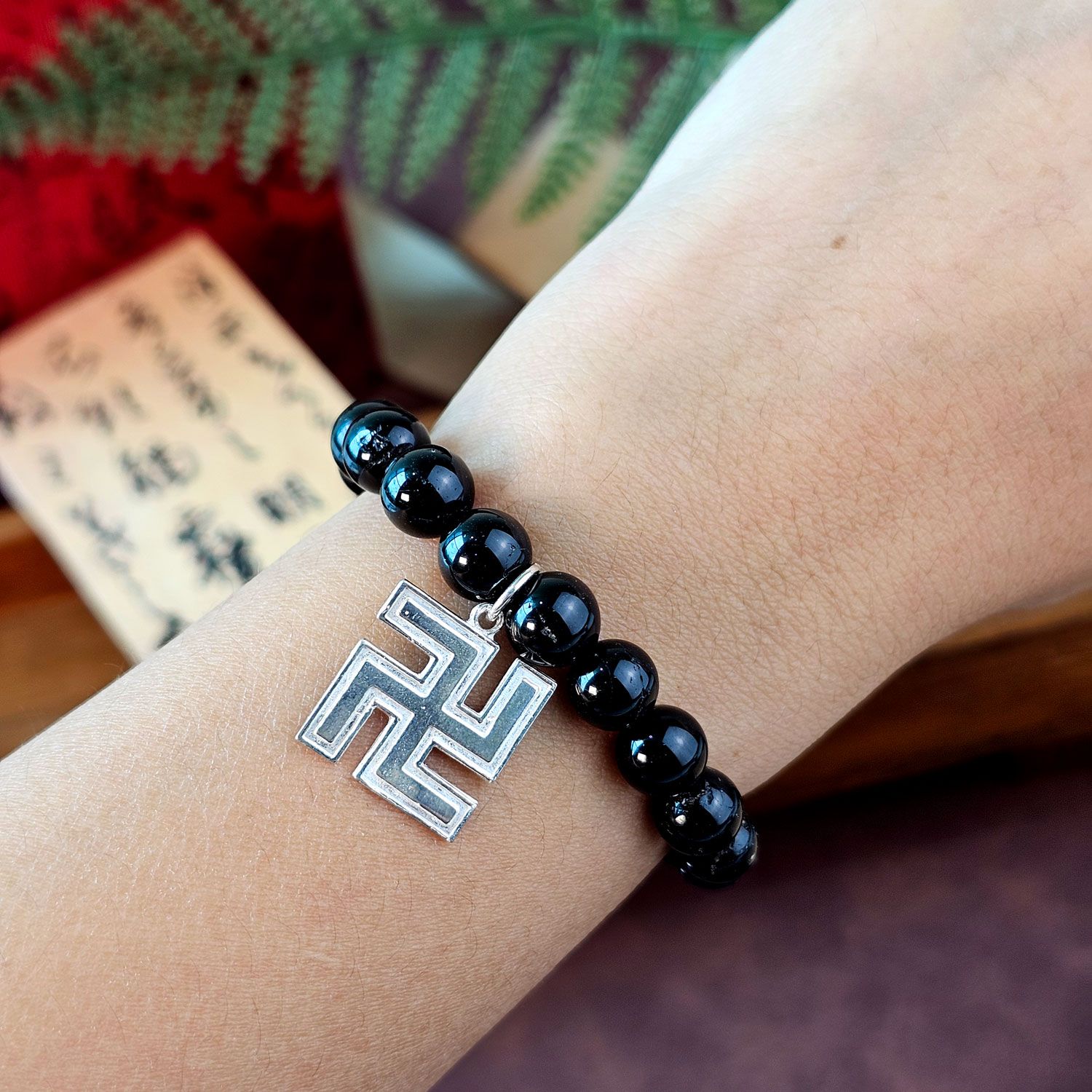 卍字925纯银吊坠