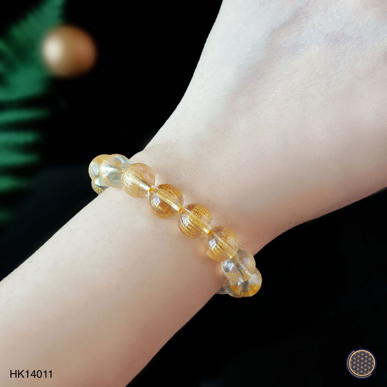 10mm 白水晶金字波罗蜜心经手链