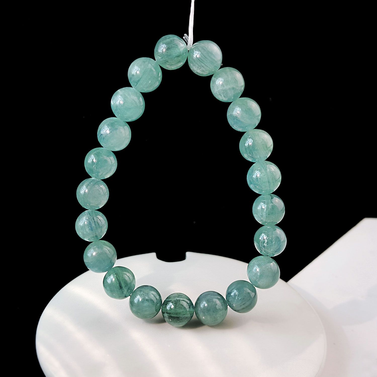 9-9.5mm 高级绿蓝晶手链