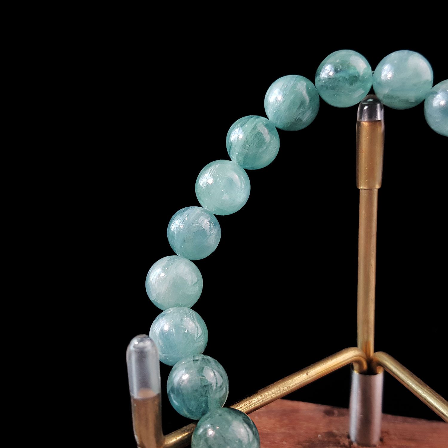 9-9.5mm 高级绿蓝晶手链