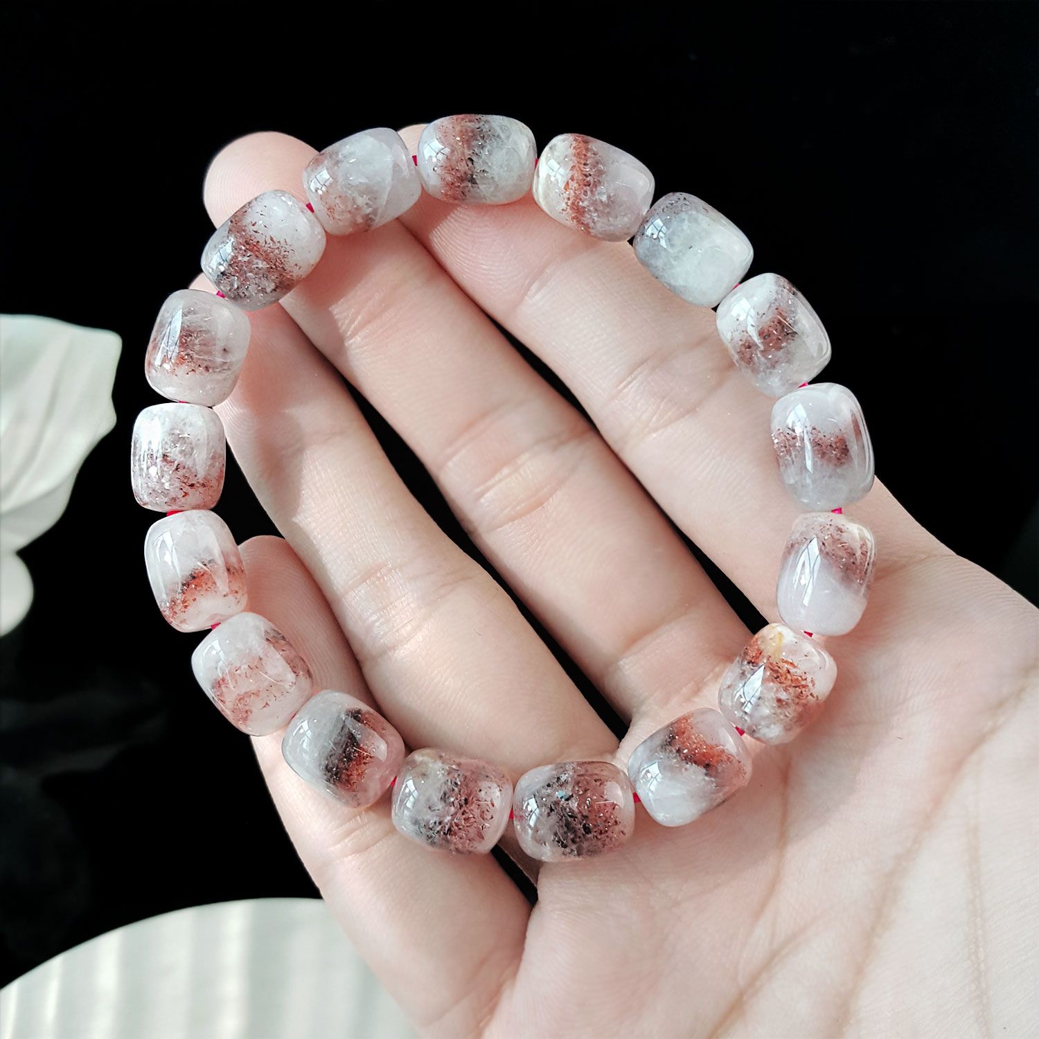 8-8.5mm 超七金草莓桶形手链