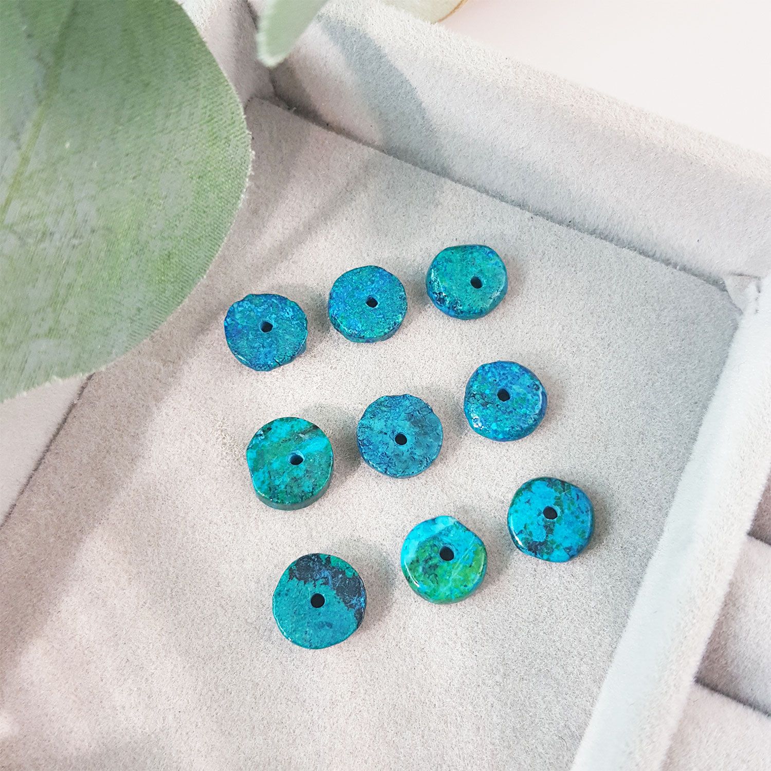 10mm 矽孔雀石/凤凰石平安扣配件