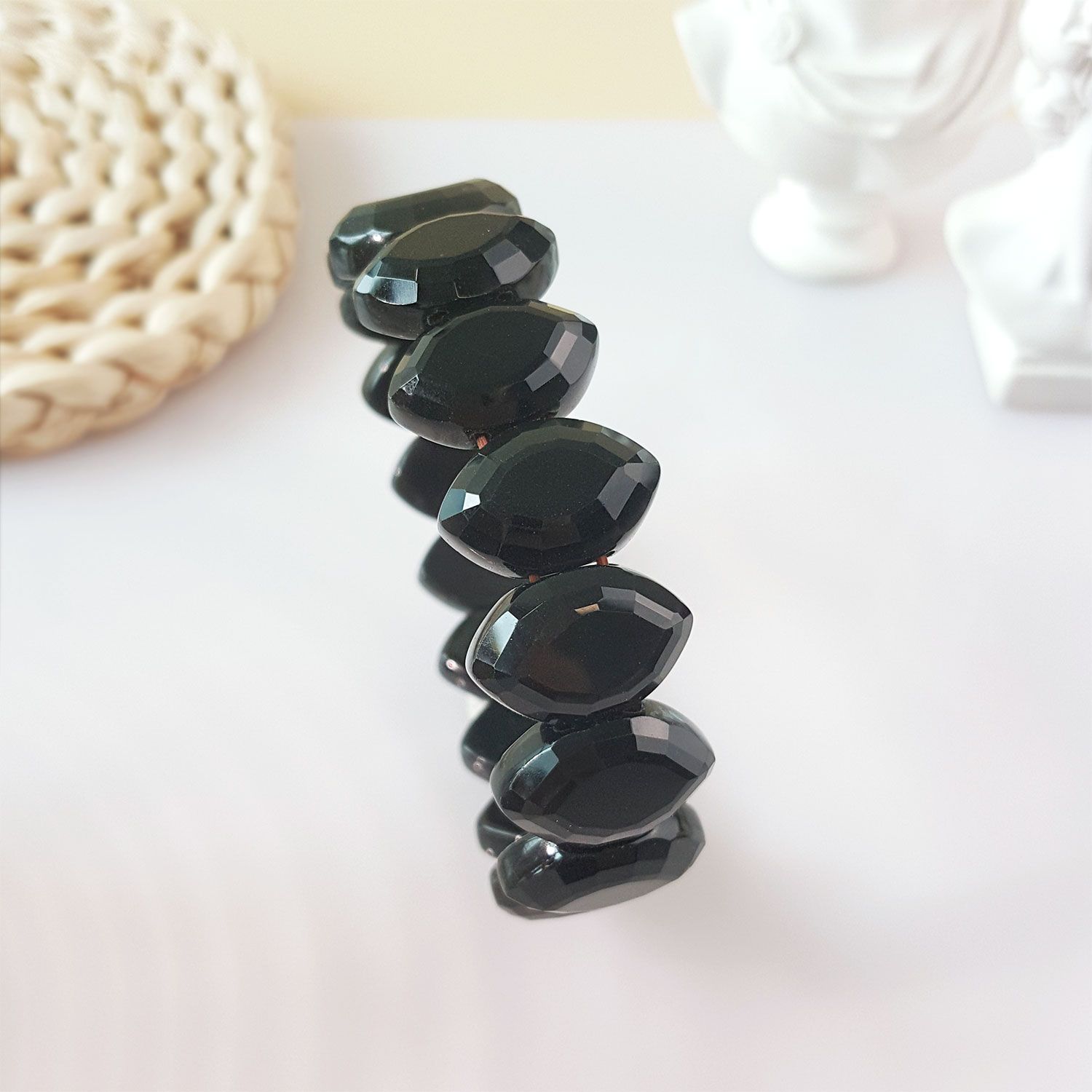 12mm x 19mm 黑曜石切面手排