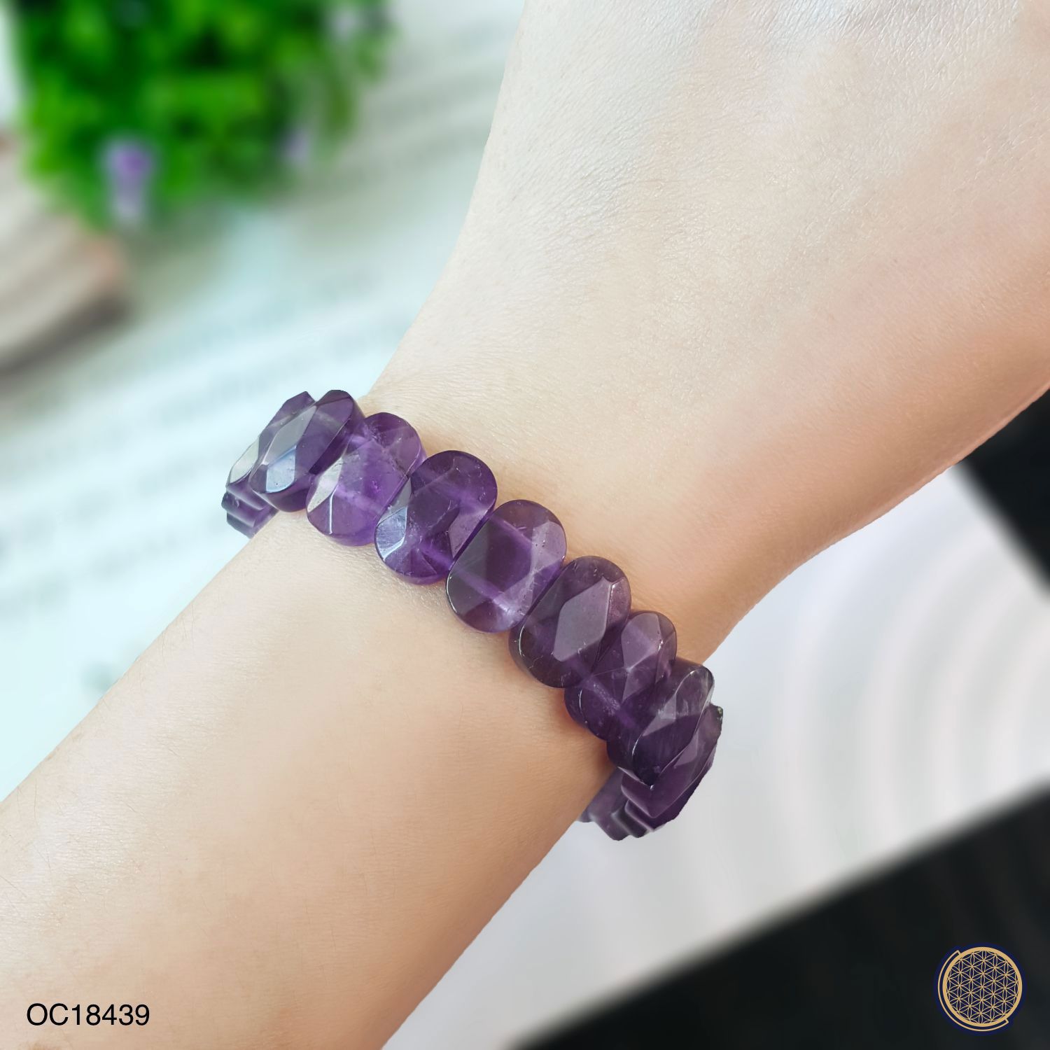 9mm x 14mm 紫水晶米形角度手排