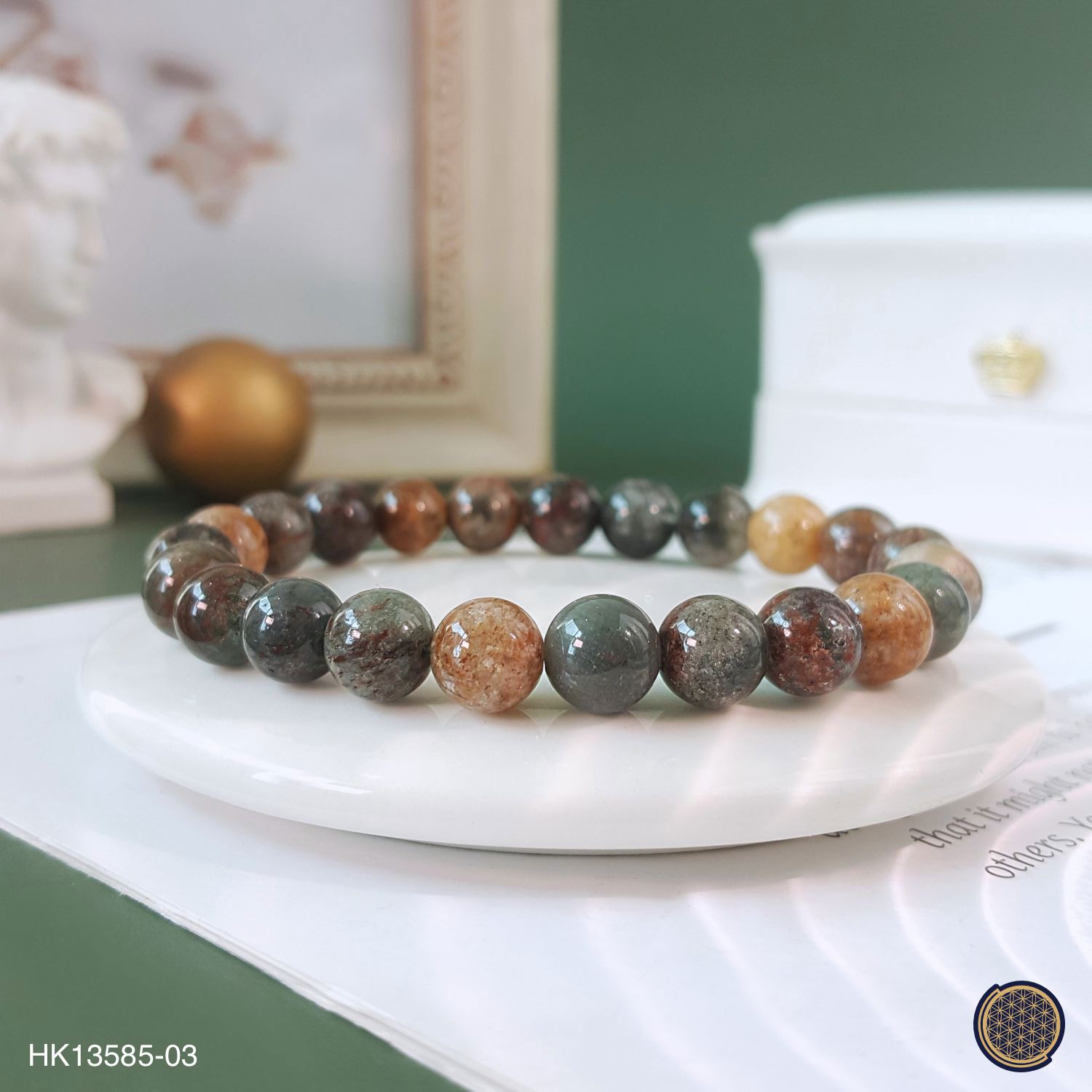 8-8.5mm 满盆绿幽灵手链