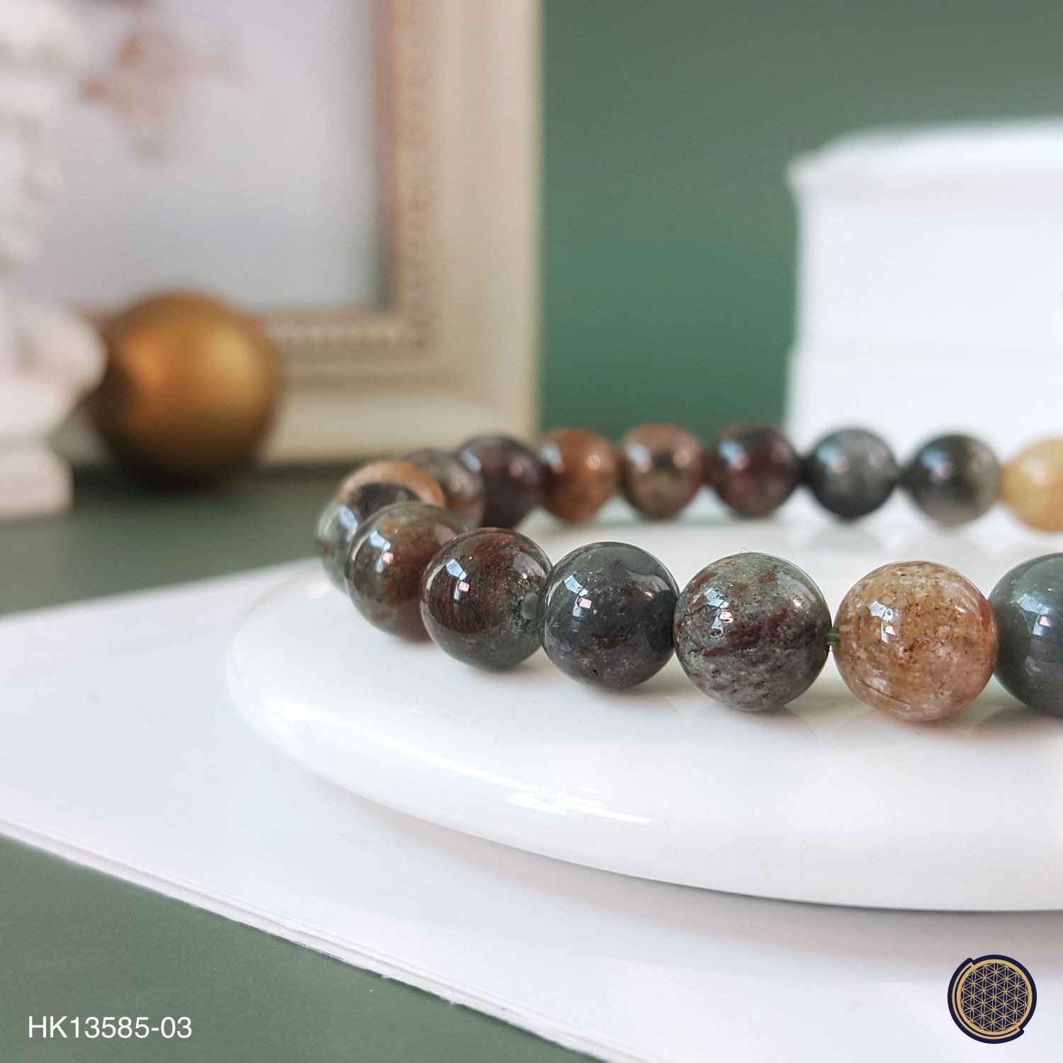 8-8.5mm 满盆绿幽灵手链