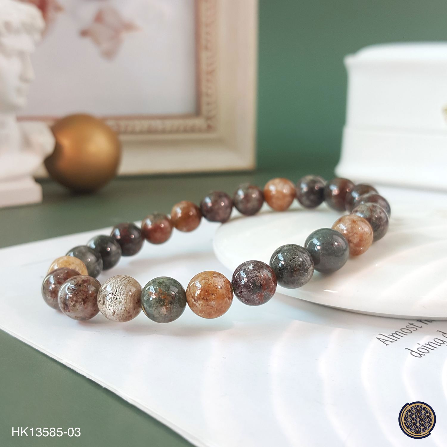 8-8.5mm 满盆绿幽灵手链