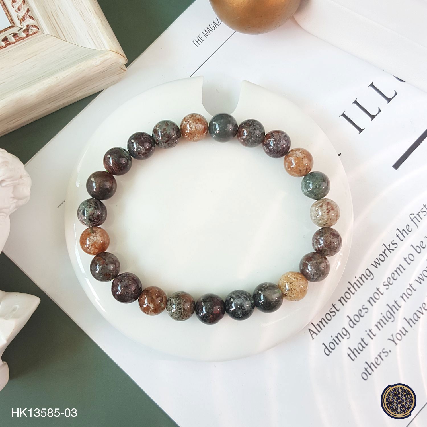 8-8.5mm 满盆绿幽灵手链