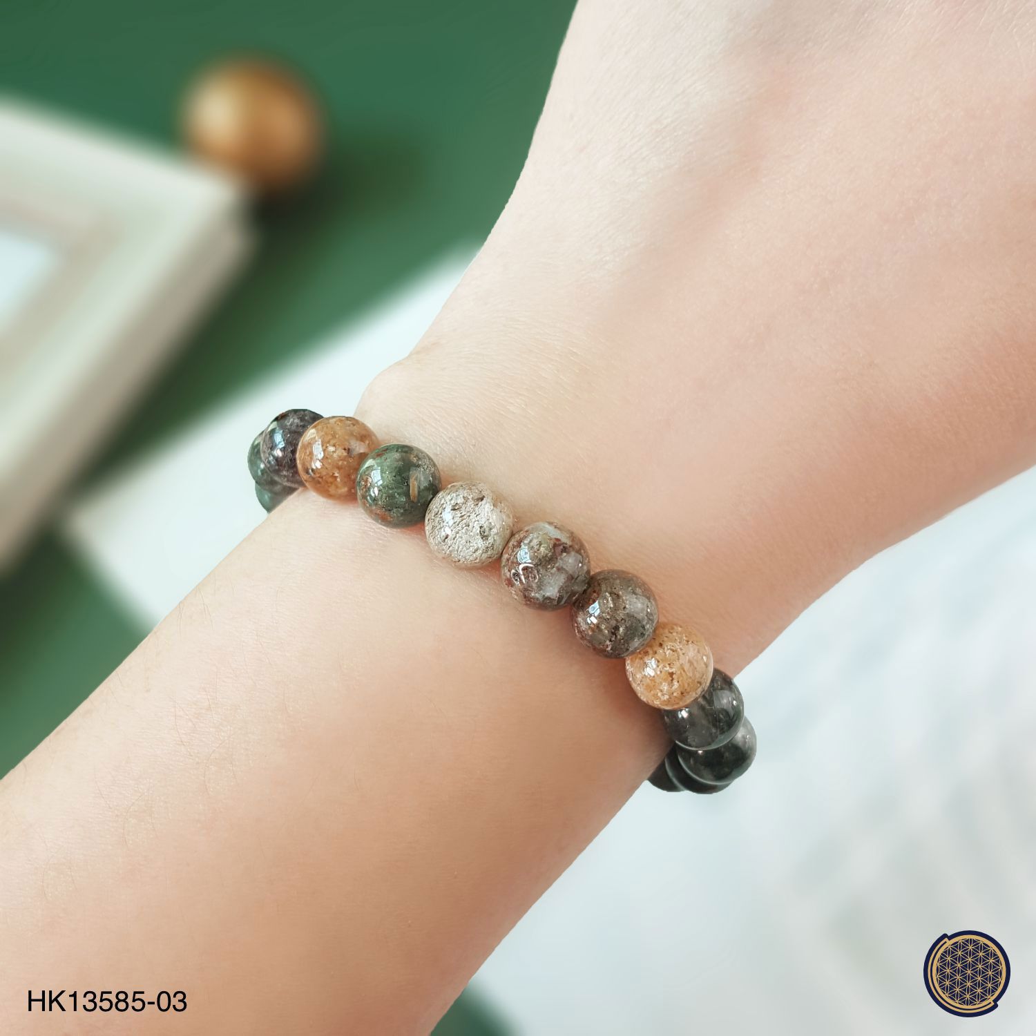 8-8.5mm 满盆绿幽灵手链