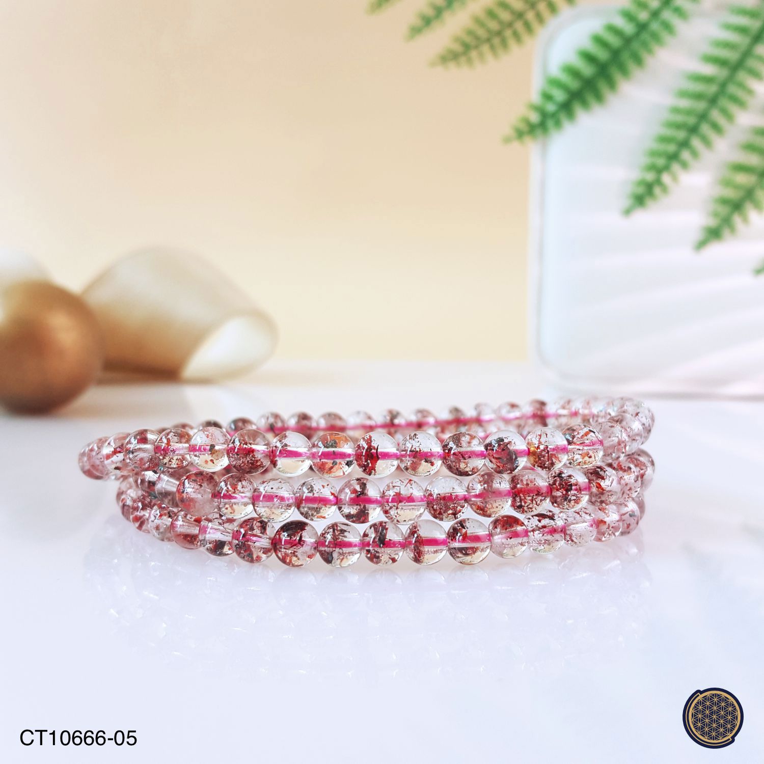 5mm 顶级透体金草莓超七手串