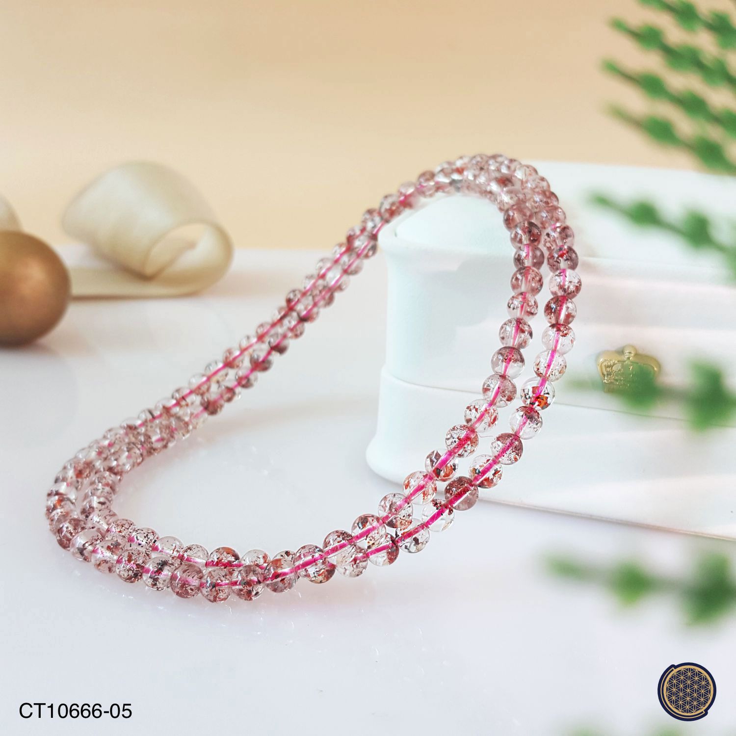 5mm 顶级透体金草莓超七手串