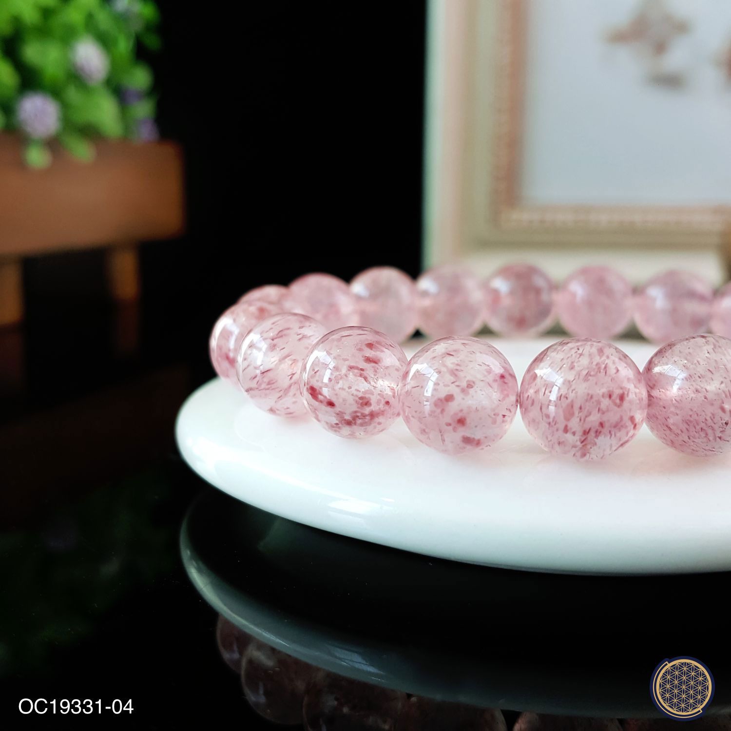 10-10.5mm 白水体草莓石手链