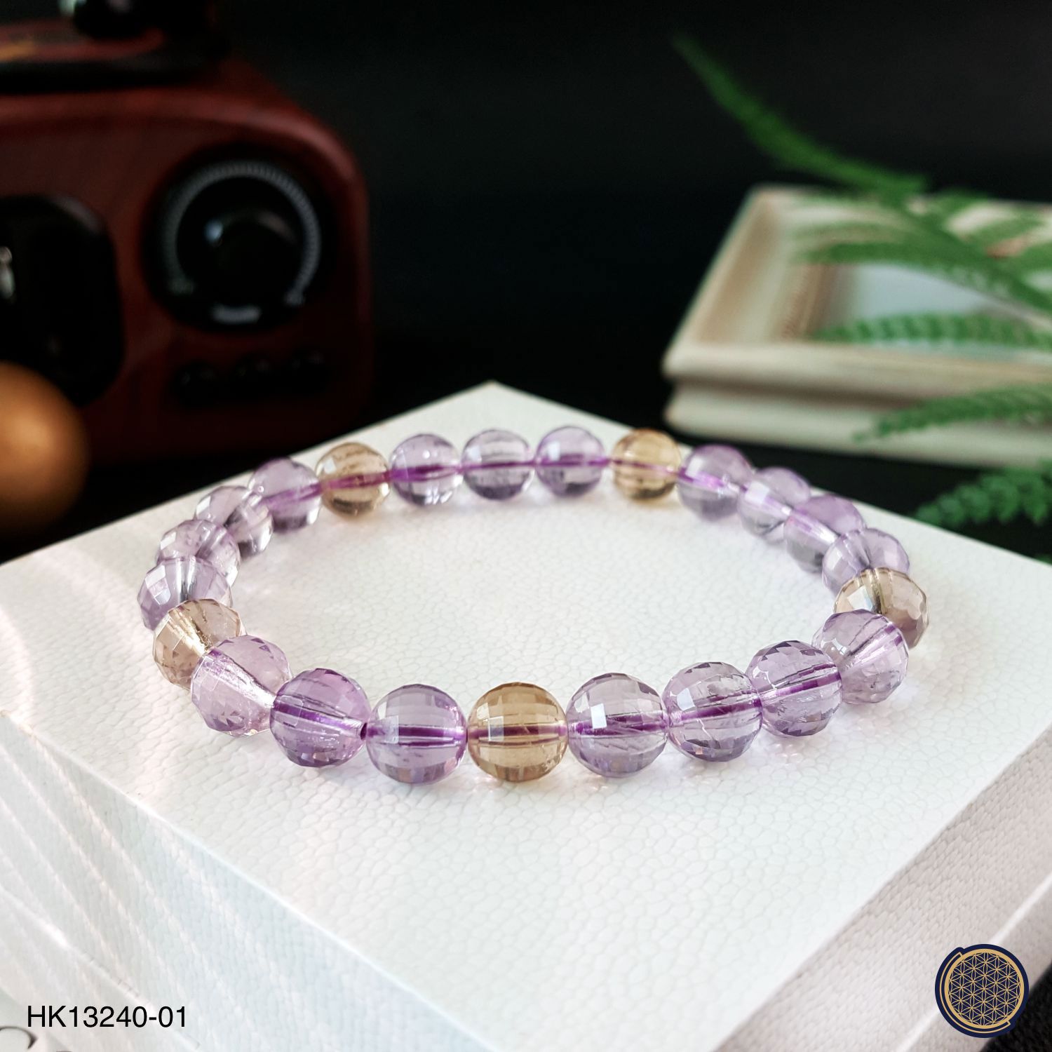 8-8.5mm 紫黄晶角度手链