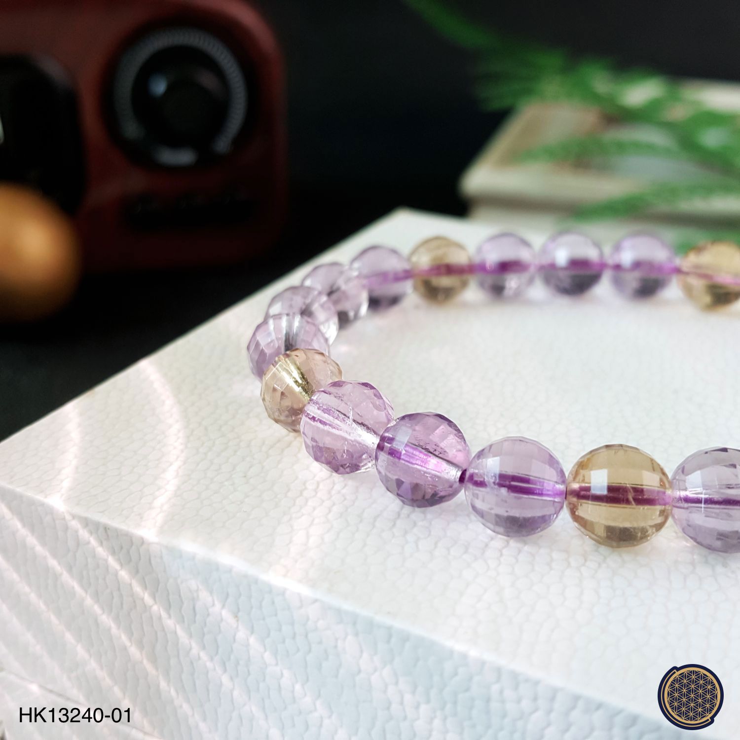 8-8.5mm 紫黄晶角度手链