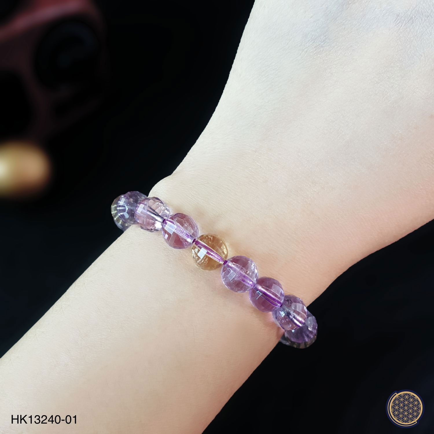 8-8.5mm 紫黄晶角度手链