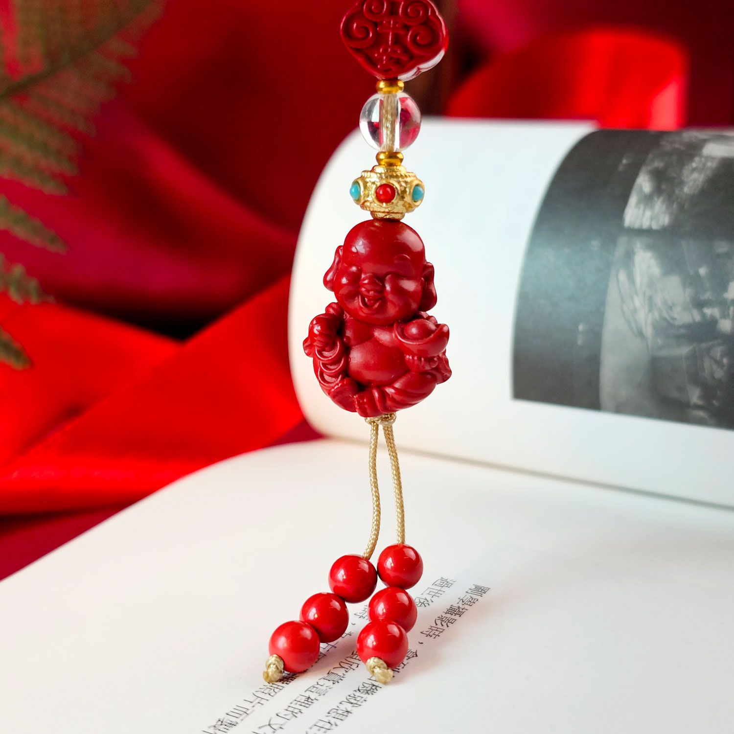 朱砂佛宝宝吊饰