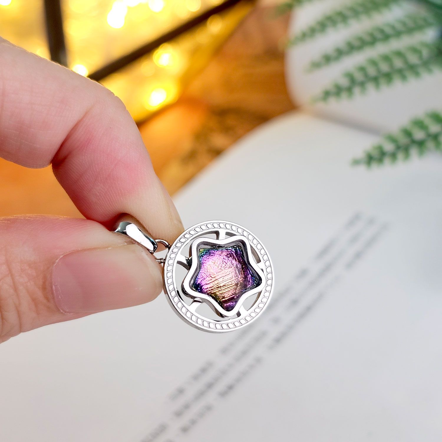 10mm 幻彩天铁星星旋转吊坠