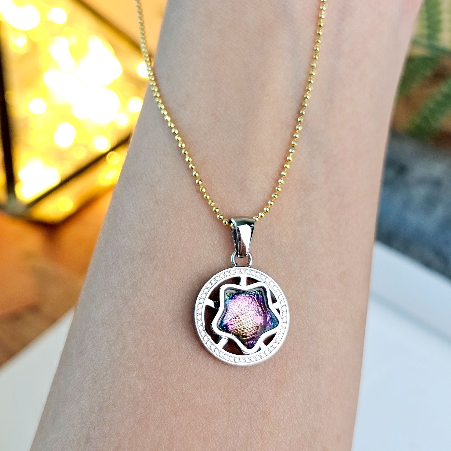 10mm 幻彩天铁星星旋转吊坠