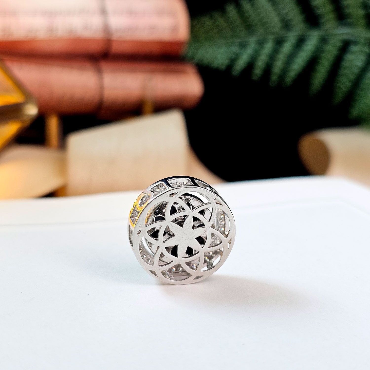 12mm 加拿大斑彩大卫星拼图镶嵌宇宙花旋转配件