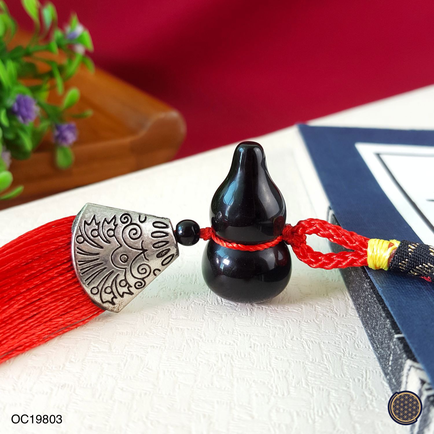 30mm Black Obsidian Hulu Charm