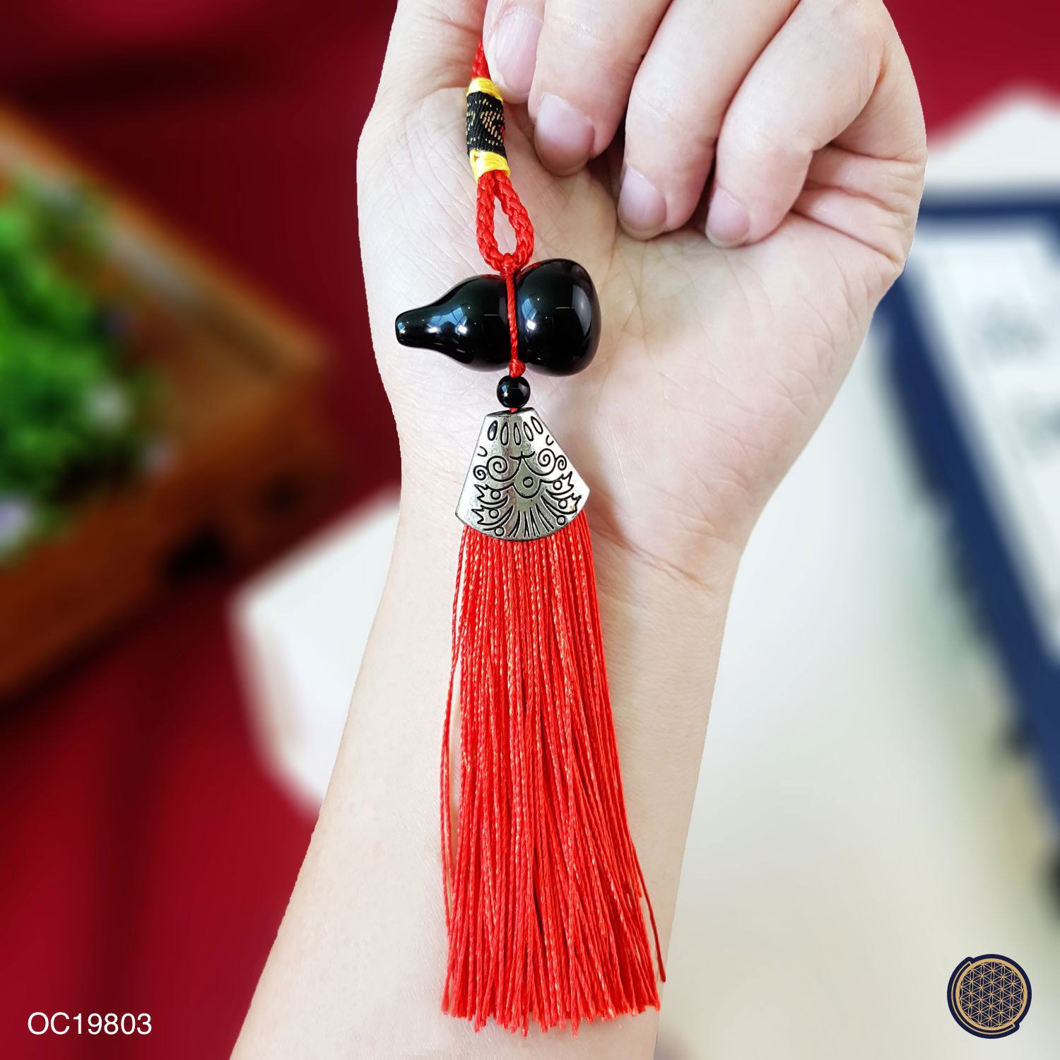 30mm Black Obsidian Hulu Charm