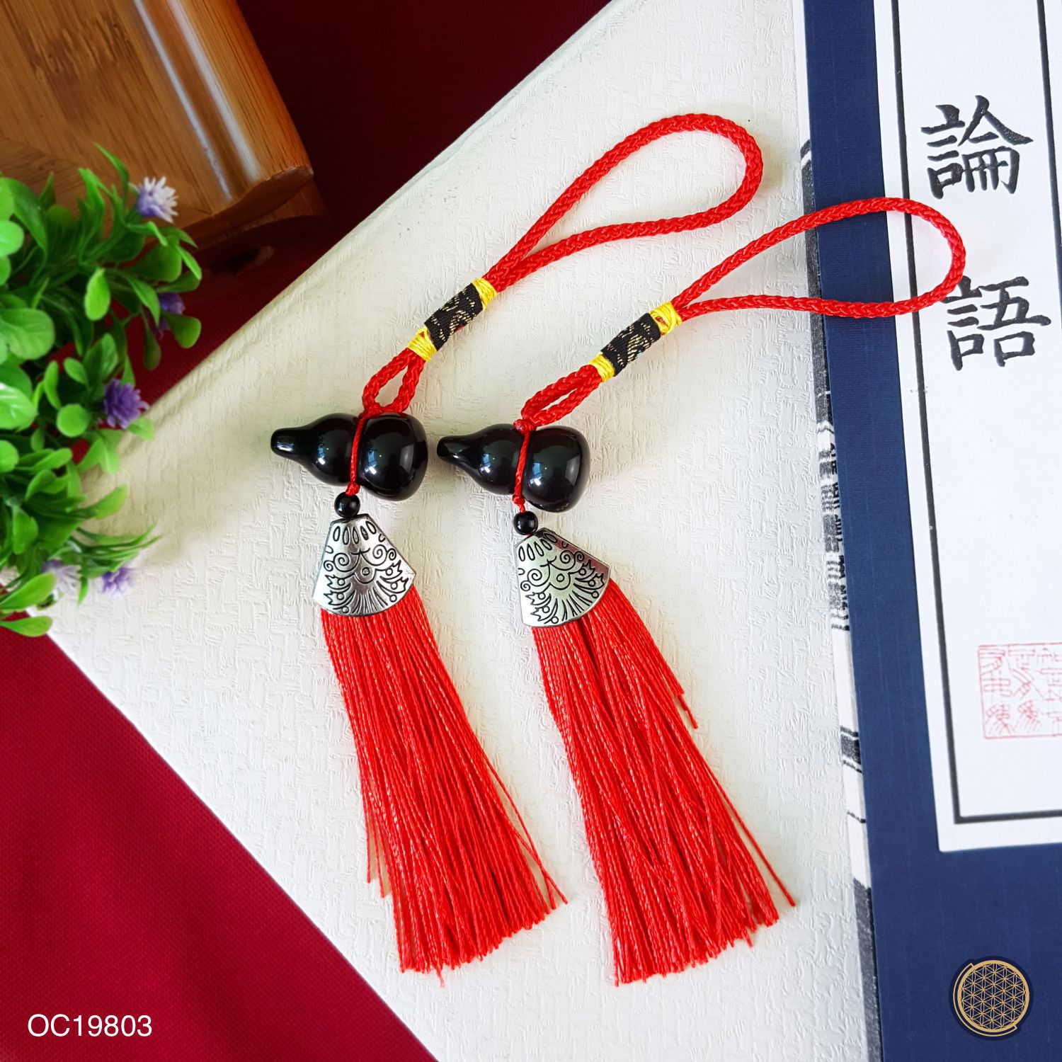 30mm 黑曜石葫芦吊饰