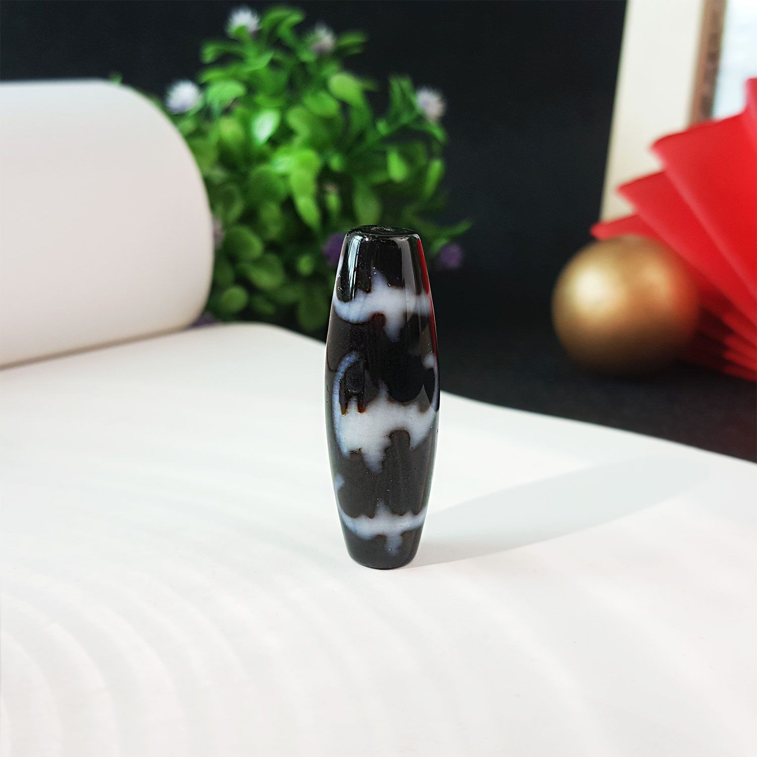 五福临门玛瑙天珠