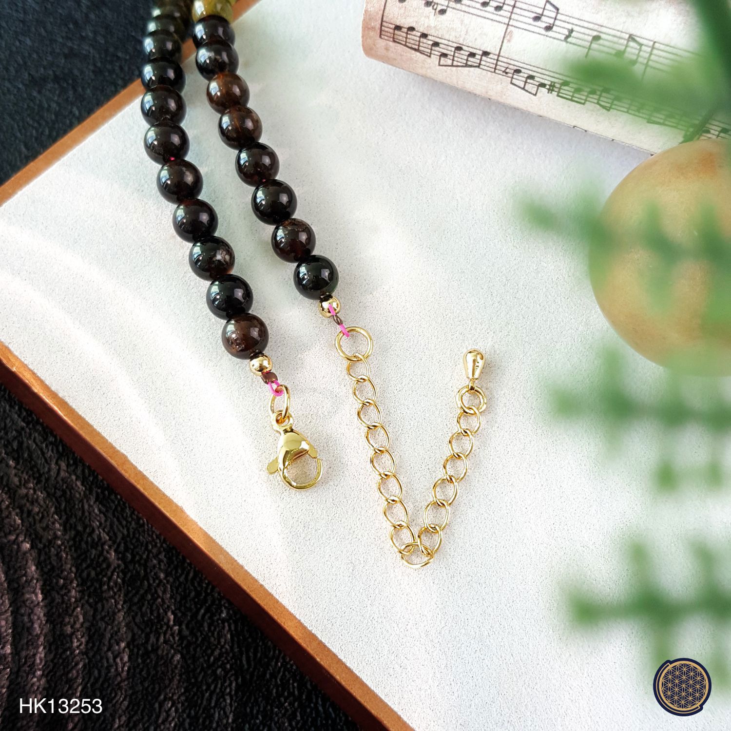 5-5mm 高级顺色彩碧玺带扣项链